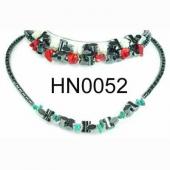 Assorted Colored Semi precious Stone Beads Hematite Barbell Beads Stone Chain Choker Fashion Women Necklace